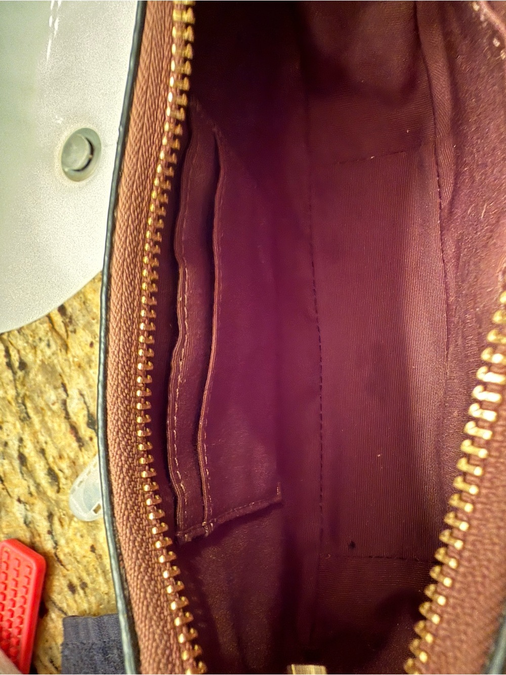 Coach Terri Mini Brown Suede Crossbody with Gold Hardware - Picture 7 of 7